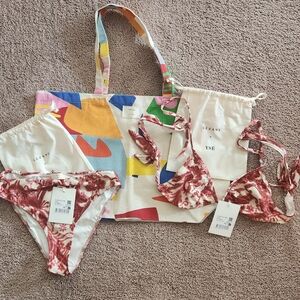 Sezane Sur Le Sable Bikini - Sézane X Ysé Magda Print - Bottom Size 2 Top Size 4